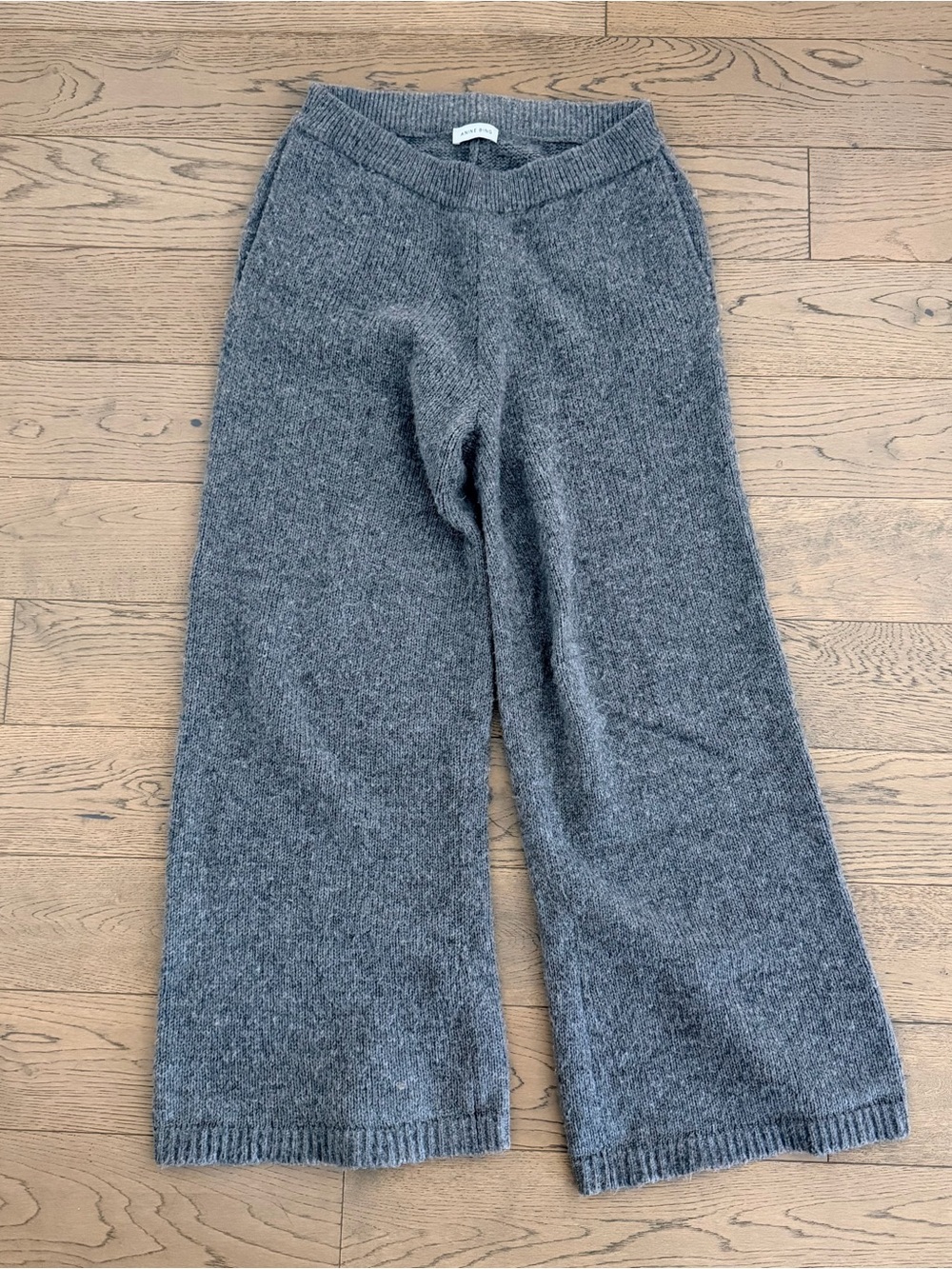 Anine Bing Cashmere Wide-Leg Pants